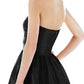 A-line Off-The-Shoulder Short/Mini Satin Prom Dresses With Pocket