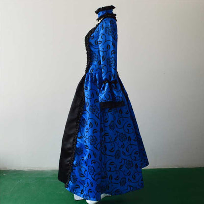 Medieval Court Long Dress Halloween Cosplay Costume 19040