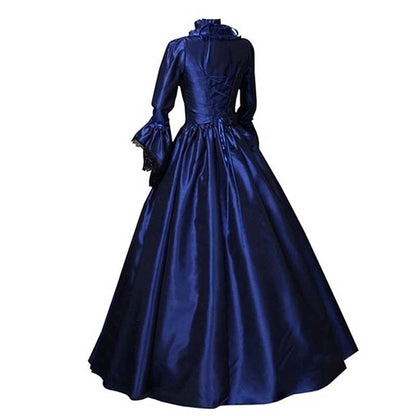 Medieval Court Long Dress Halloween Cosplay Costume 19054
