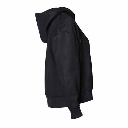 Women's Off Shoulder Hoodie Rib Knitted Cuffs Zipper Hoodie