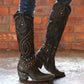 Women's Vintage Low Chunky Heel Booties