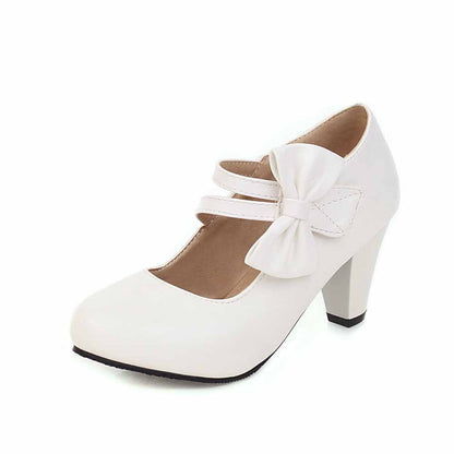 Womens Platform Pumps Ladies Sexy High Heeled Shoes With Bows