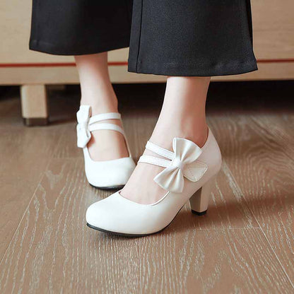 Womens Platform Pumps Ladies Sexy High Heeled Shoes With Bows