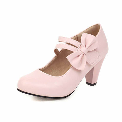 Womens Platform Pumps Ladies Sexy High Heeled Shoes With Bows