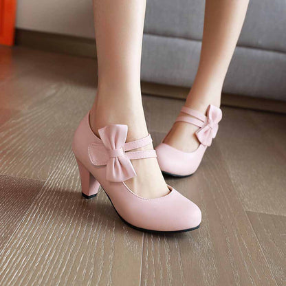 Womens Platform Pumps Ladies Sexy High Heeled Shoes With Bows