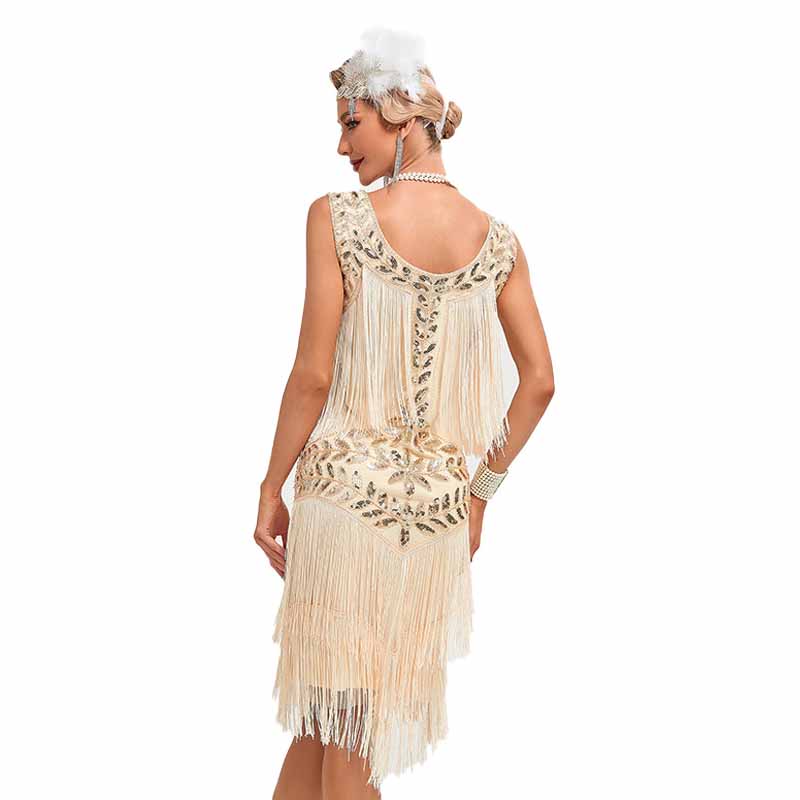 Women's Flapper Dress Gatsby Sequins Fringed 1920s Dress