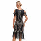 Women’s 1920s Flapper Dress Roaring 20s Cold Shoulder Fringe Gatsby Dress