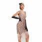 Women’s 1920s Flapper Dress Roaring 20s Sequins Beaded Fringe Gatsby Dress