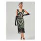 1920s Flapper Dress Roaring 20s Great Gatsby Costume Dress Fringed Embellished Dress