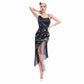 Sparkly Asymmetrical Sequins Fringed 1920s Dress