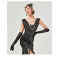 Women’s 1920s Flapper Dress Roaring 20s Sequins Beaded Fringe Gatsby Dress