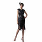 1920s Knee Length Flapper Party Dress Tassels Hem Sequined Cocktail Dresses