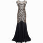 1920's Dresses Long Sequin Beaded Dress