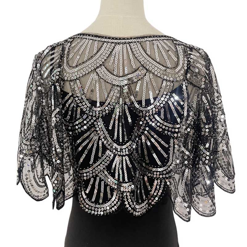 Sequin Beaded Shawl Wraps Evening Cape Scarf for Wedding Prom