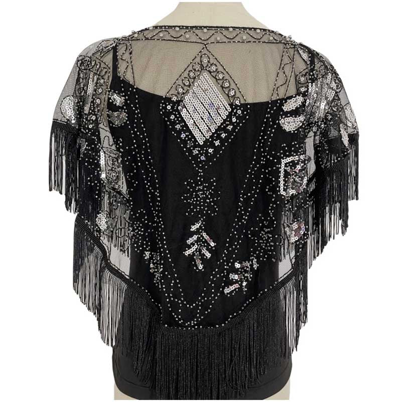 Sequin Shawl Wraps Evening Cape Scarf for Wedding Party