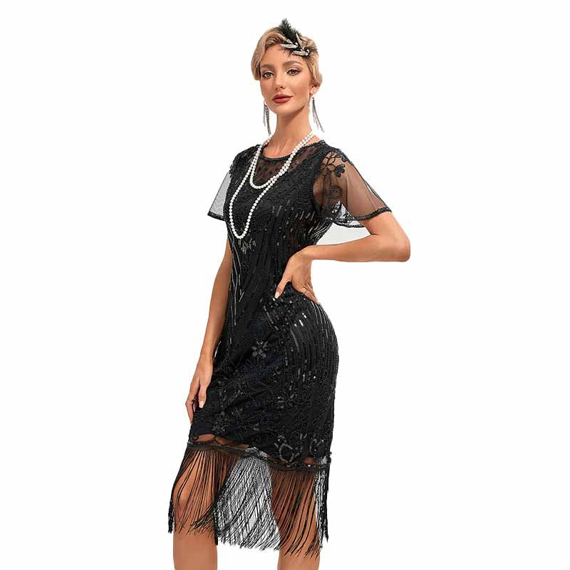 Women's Gatsby Dress - Flapper Dress 1920s Sequin Beaded Dress for Party