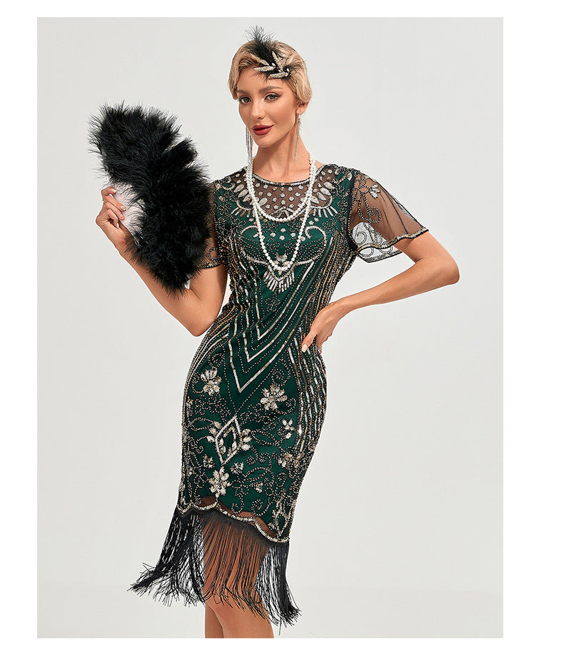 Women's Gatsby Dress - Flapper Dress 1920s Sequin Beaded Dress for Party