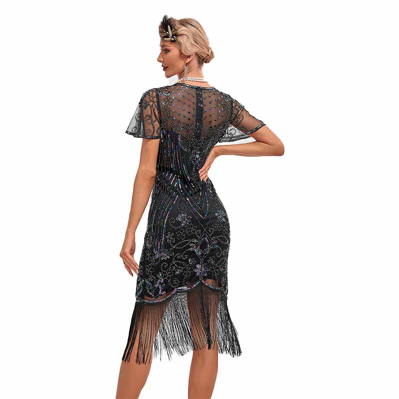 Women's Gatsby Dress - Flapper Dress 1920s Sequin Beaded Dress for Party