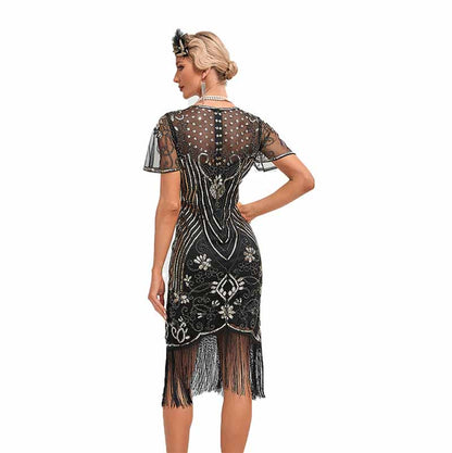 Women's Gatsby Dress - Flapper Dress 1920s Sequin Beaded Dress for Party