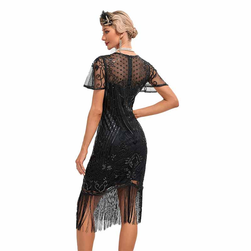 Women's Gatsby Dress - Flapper Dress 1920s Sequin Beaded Dress for Party