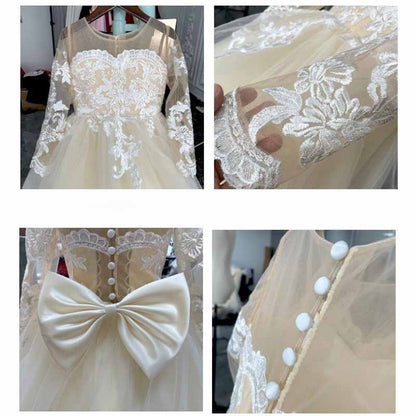 Flower Girls Dress For Wedding Tulle Ball Gown Toddler Party Dress