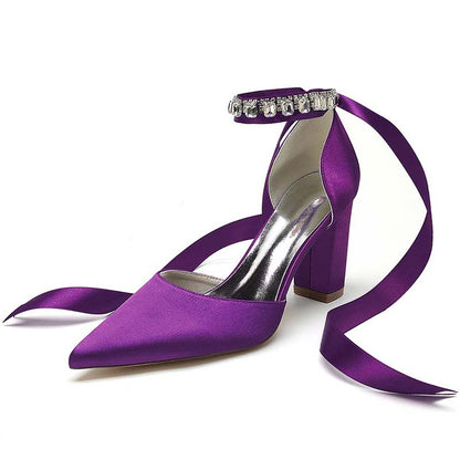 Wedding Chunky Heel Shoes for Women