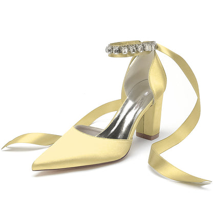 Wedding Chunky Heel Shoes for Women