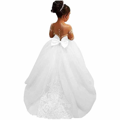 Flower Girls Dress For Wedding Tulle Ball Gown Toddler Party Dress