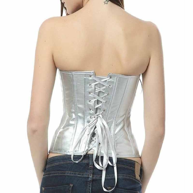 Women's Bustier Corset Top Sexy Lingerie Sets in Gold and Silver Color