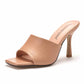 3.54" Square Open Toe Heeled Sandals Slippers Peep Toe Slippers