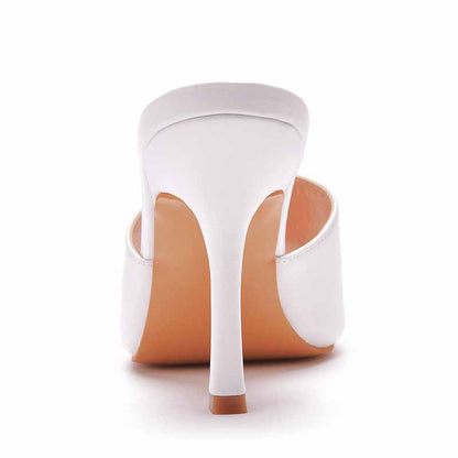 3.54" Square Open Toe Heeled Sandals Slippers Peep Toe Slippers