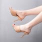 3.54" Square Open Toe Heeled Sandals Slippers Peep Toe Slippers