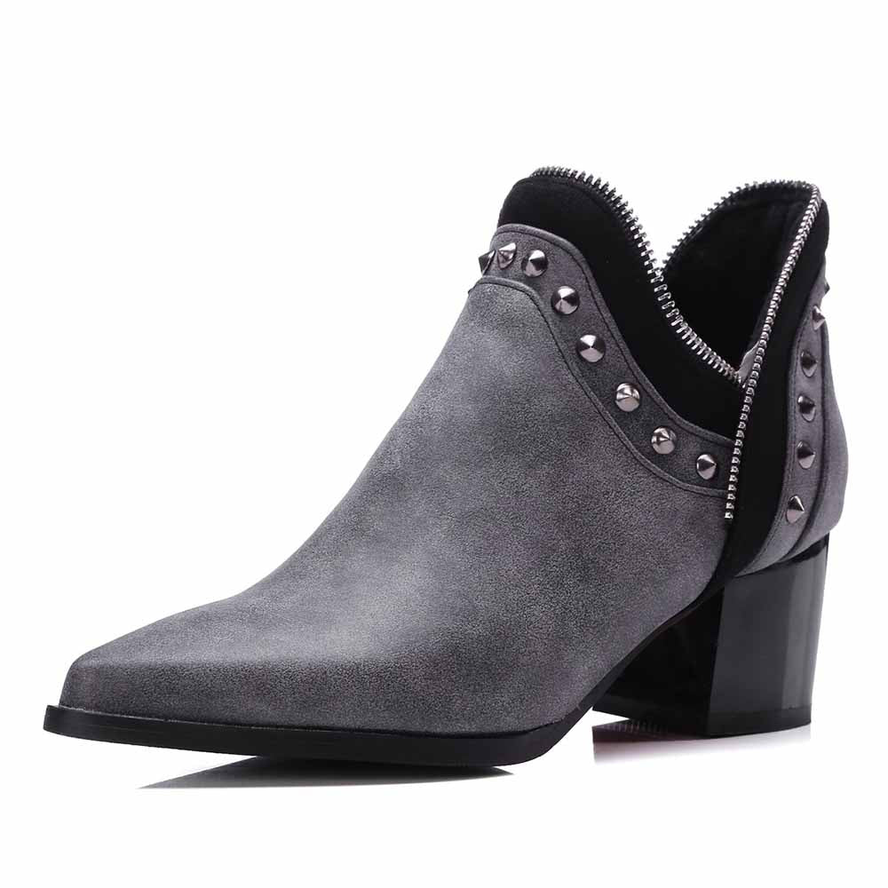 Womens's ankle chunky chelsea boots