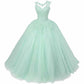 Beaded Quinceanera Dresses Sweet 16 Appliques Prom Ball Lace Gown