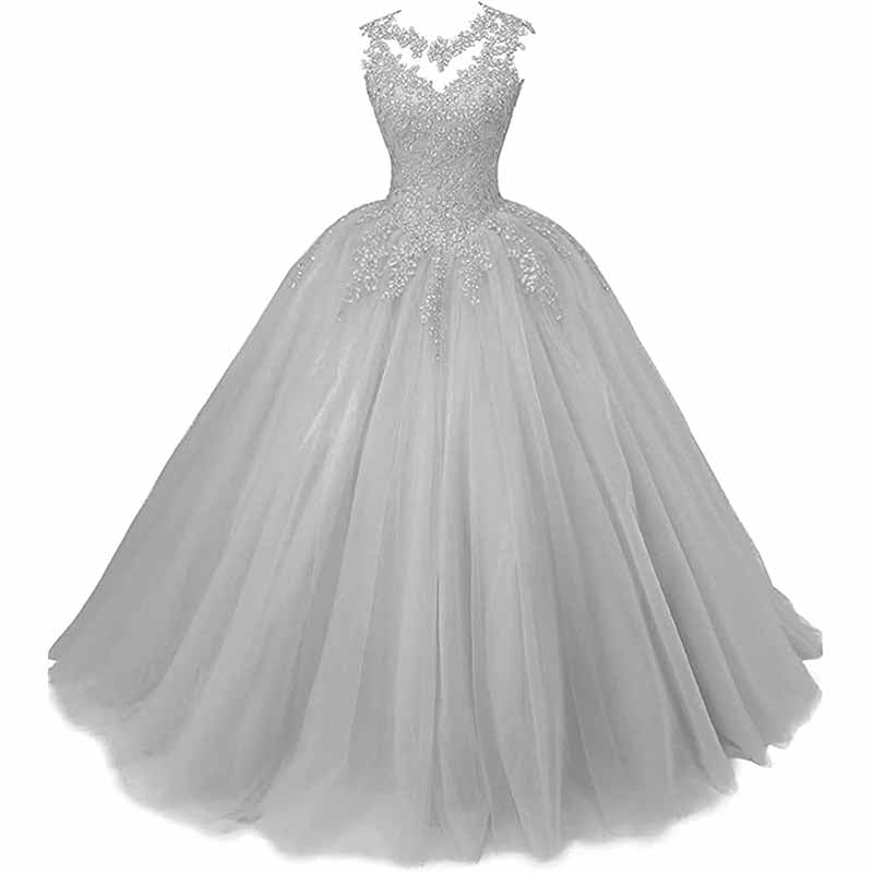 Beaded Quinceanera Dresses Sweet 16 Appliques Prom Ball Lace Gown