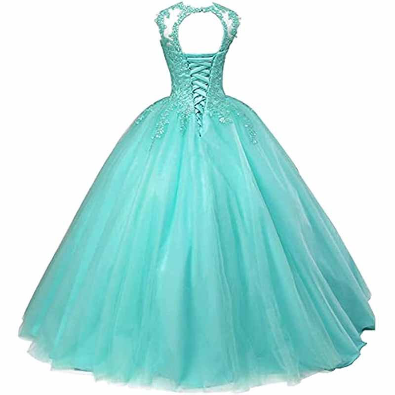 Beaded Quinceanera Dresses Sweet 16 Appliques Prom Ball Lace Gown