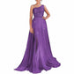 One Shoulder Prom Dress Sequin Formal Dresses Sparkly Evening Gowns Tulle Ball Gown