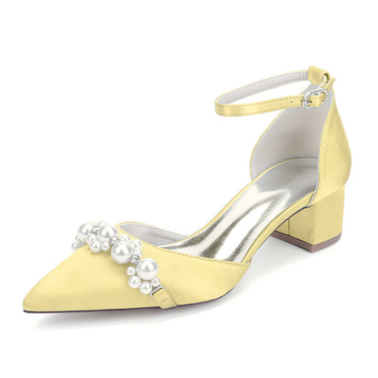 sd-hk Pearl Embellished Bride Shoes for Elegant Weddings