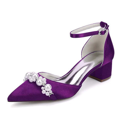 sd-hk Pearl Embellished Bride Shoes for Elegant Weddings