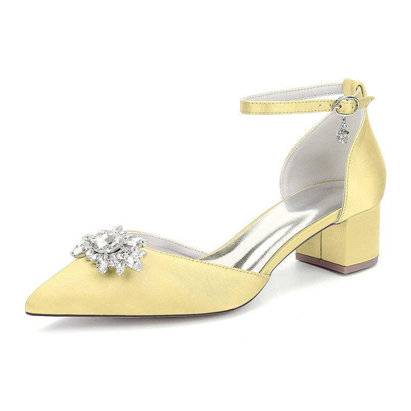 Chunky Heel Ankle Strap Wedding Shoes by sd-hk