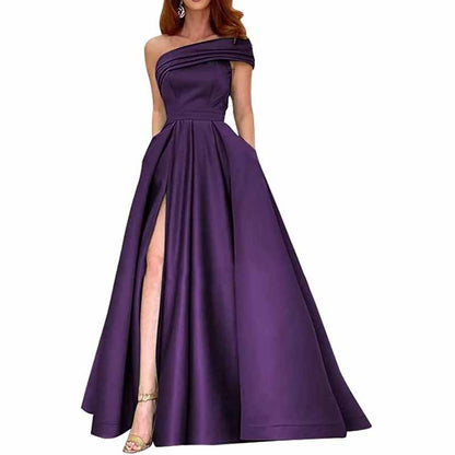 One Shoulder Bridesmaid Dresses Long for Wedding Formal Wear Mermaid Prom Party Gowns Wedding Guest