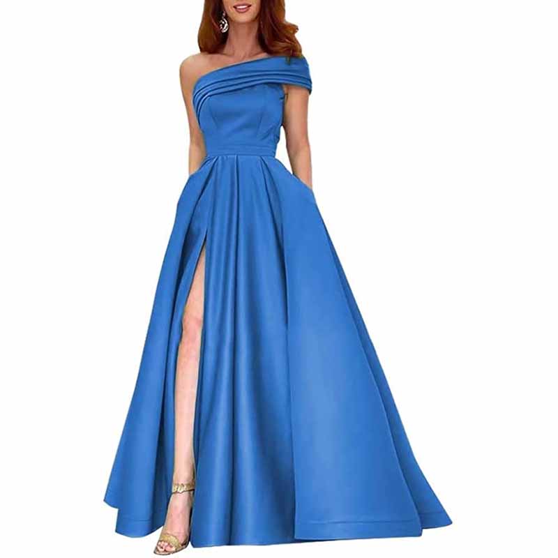 One Shoulder Bridesmaid Dresses Long for Wedding Formal Wear Mermaid Prom Party Gowns Wedding Guest