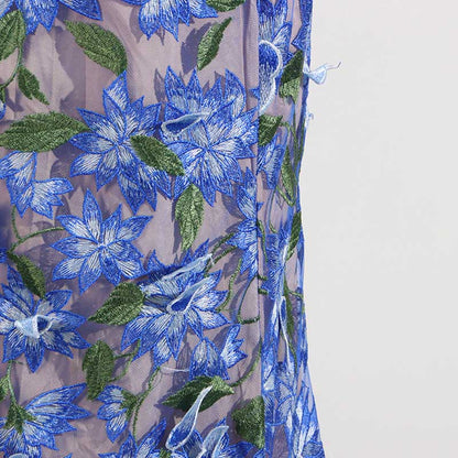 Women's 3D Flower Strapless Midi Dress