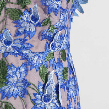 Women's 3D Flower Strapless Midi Dress