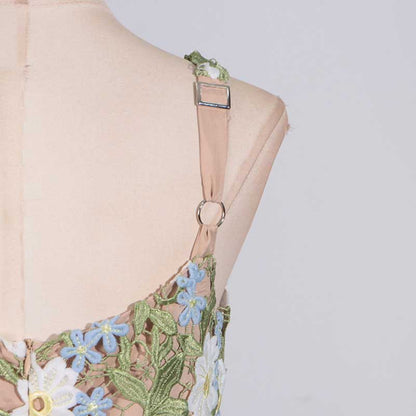 Women's 3D Flower Hollowed Midi Dress