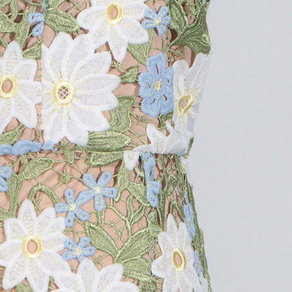 Women's 3D Flower Hollowed Midi Dress