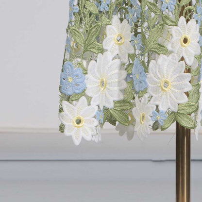 Women's 3D Flower Hollowed Midi Dress