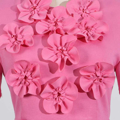 Women's 3D Flower Long Skirt Suit