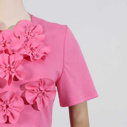 Women's 3D Flower Long Skirt Suit