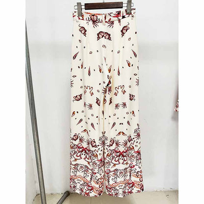 Wide-Leg 3-Piece Suit Womens Floral suit, Pantsuit Crop Bra Top Blazer Pant Suit